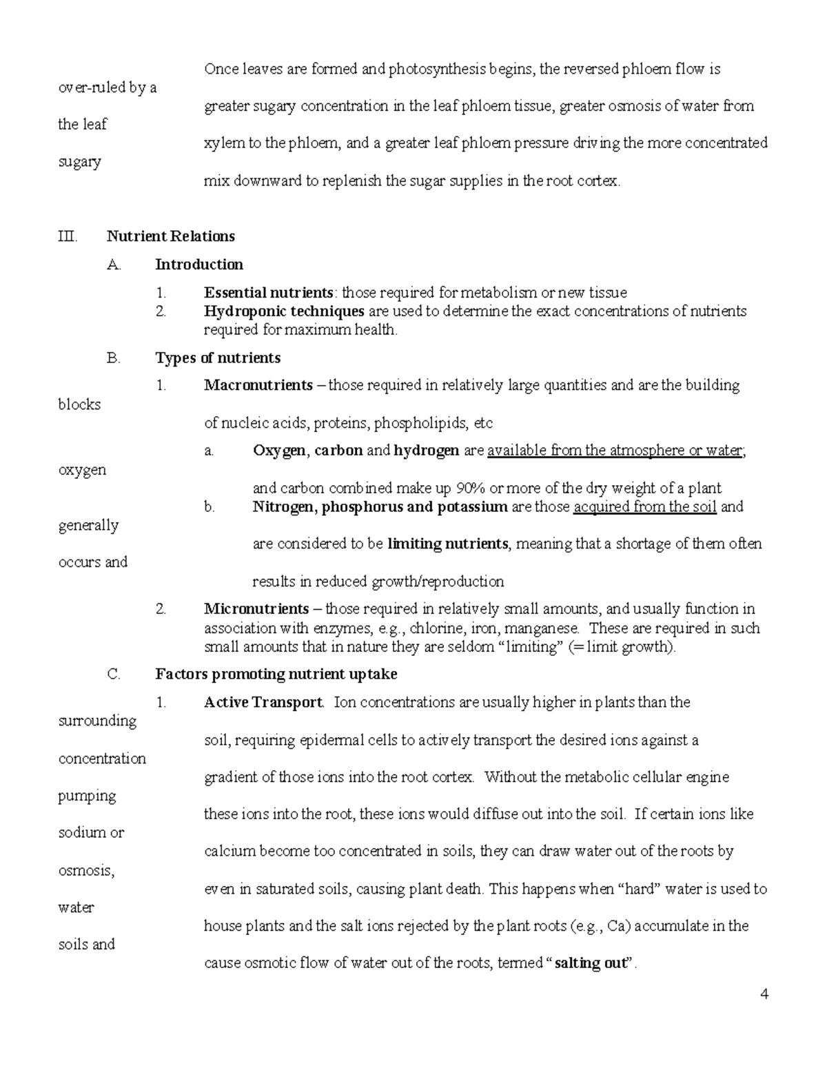 144 Armstrong Unit 2 Once leaves are formed and photosynthesis