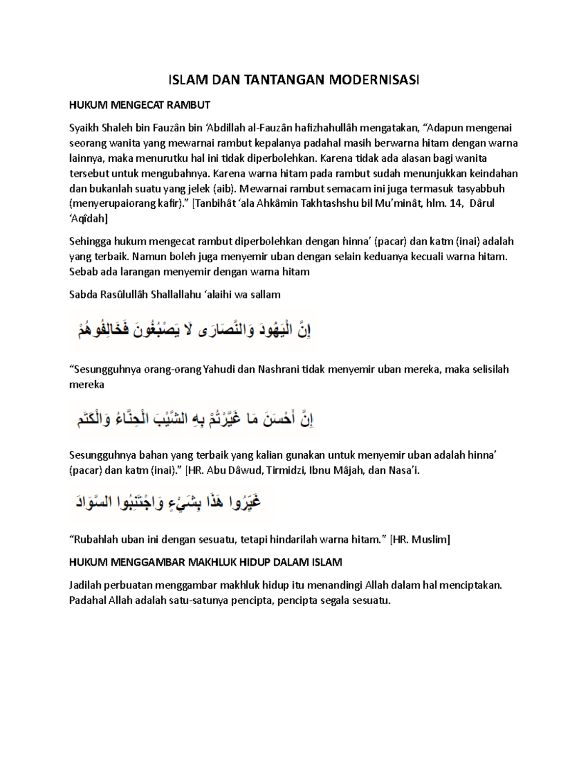 Islam Dan Tantangan Modernisasi 5 - ISLAM DAN TANTANGAN MODERNISASI ...