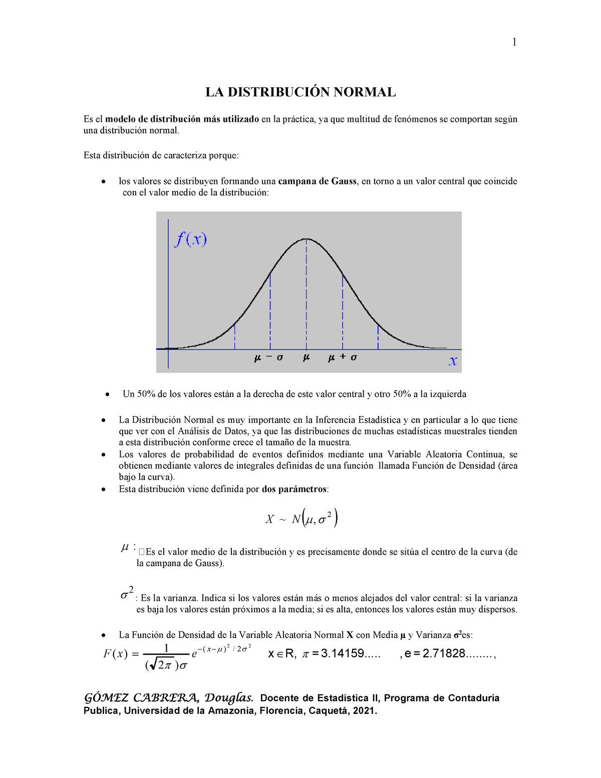 LA Distribución Normal Y Exponencial 2023 - GÓMEZ CABRERA, Douglas ...