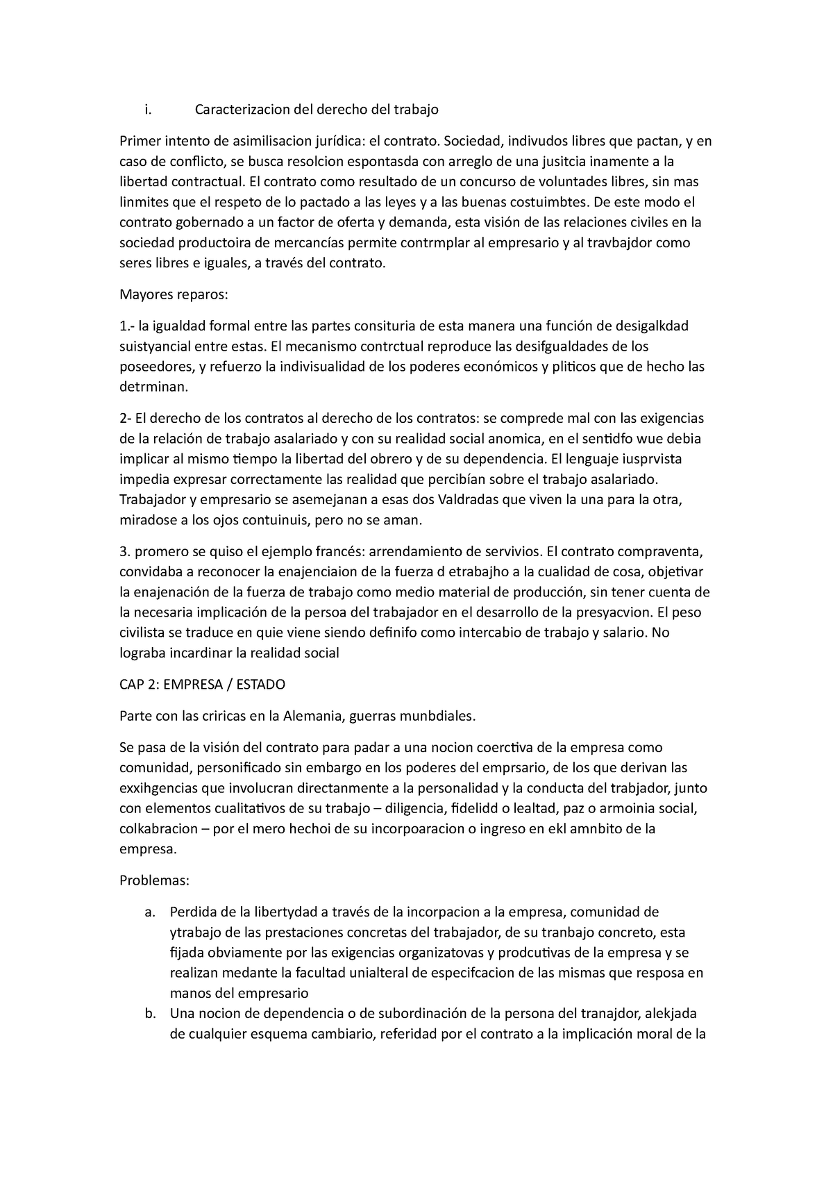 Definción que es el derecho del trabajo - i. Caracterizacion del ...