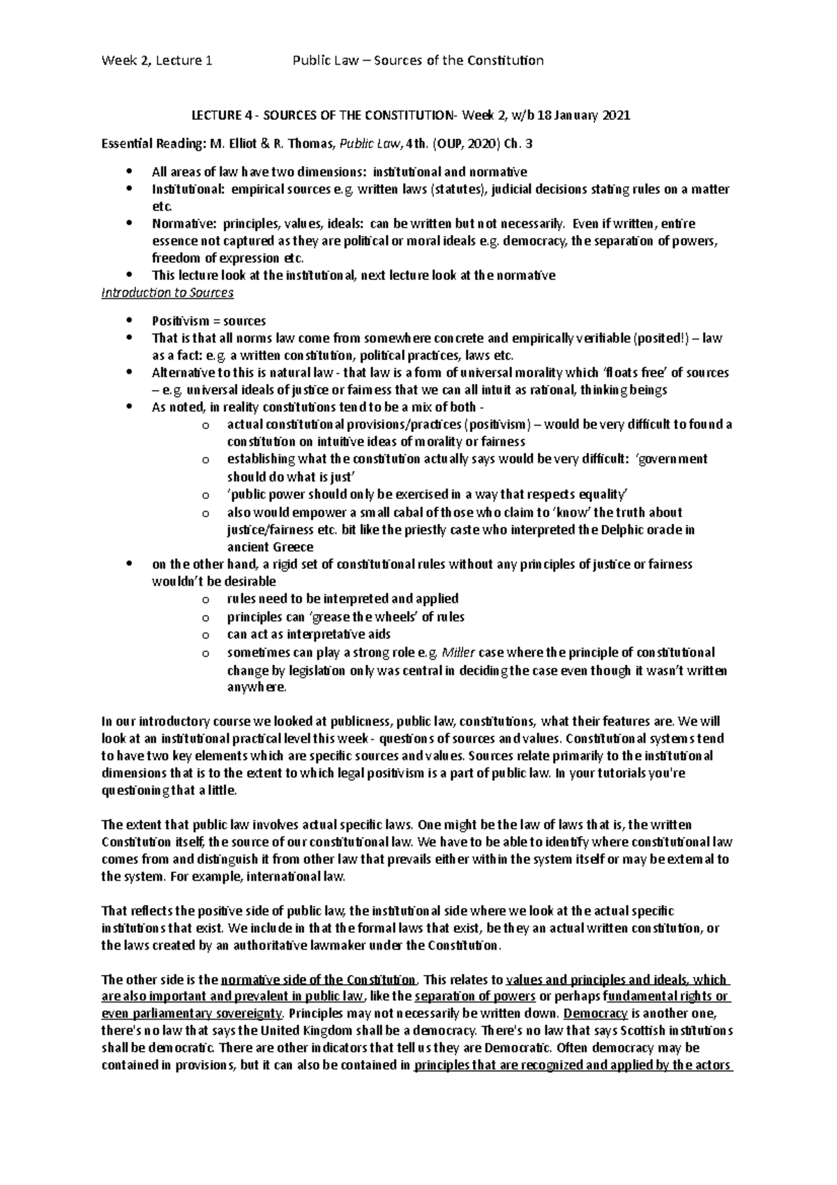 Wk 2, 1 Public Law - Sources - LECTURE 4 - SOURCES OF THE CONSTITUTION ...