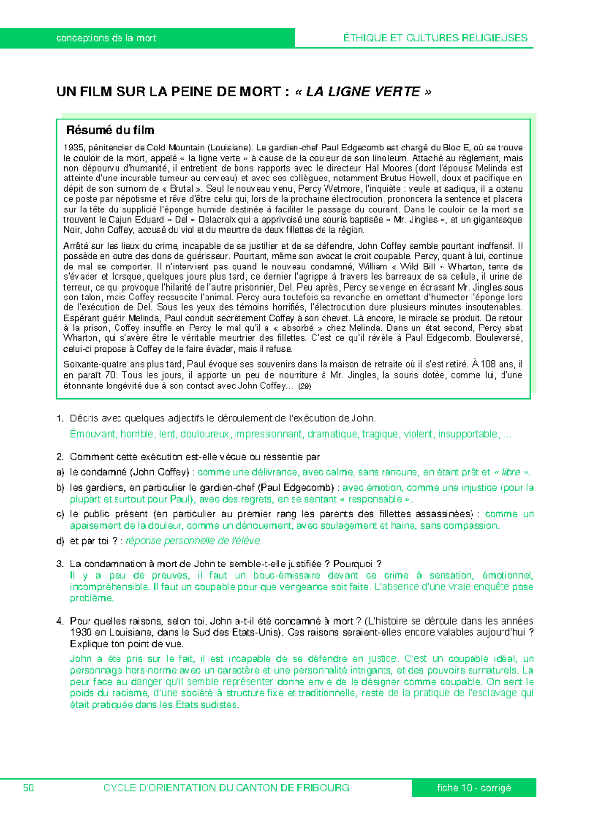 FP L1h11seq8 fiche 10 conceptions mort corrige - conceptions de la mort ...