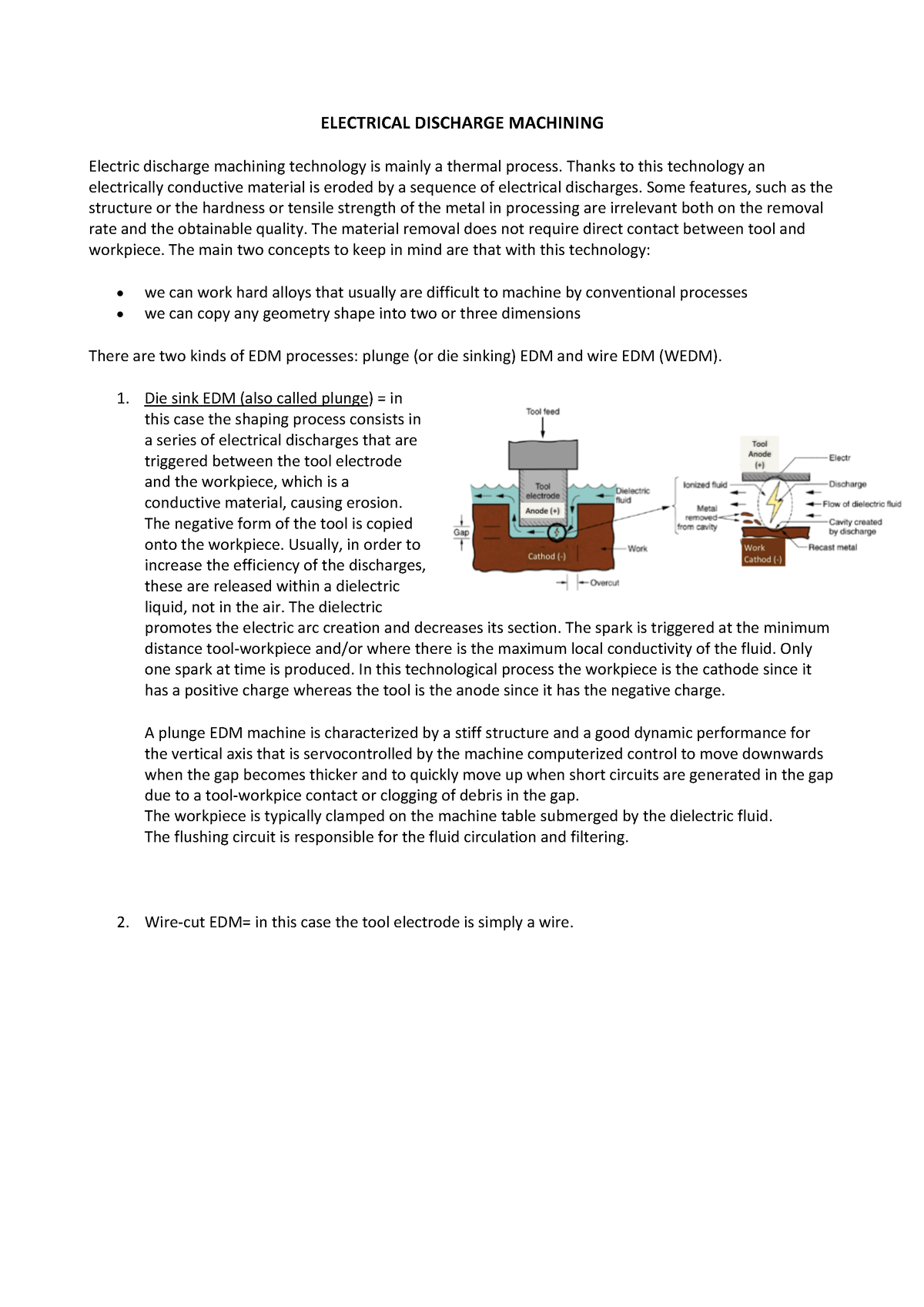 Electrical Discharge Machining copia - ELECTRICAL DISCHARGE MACHINING ...