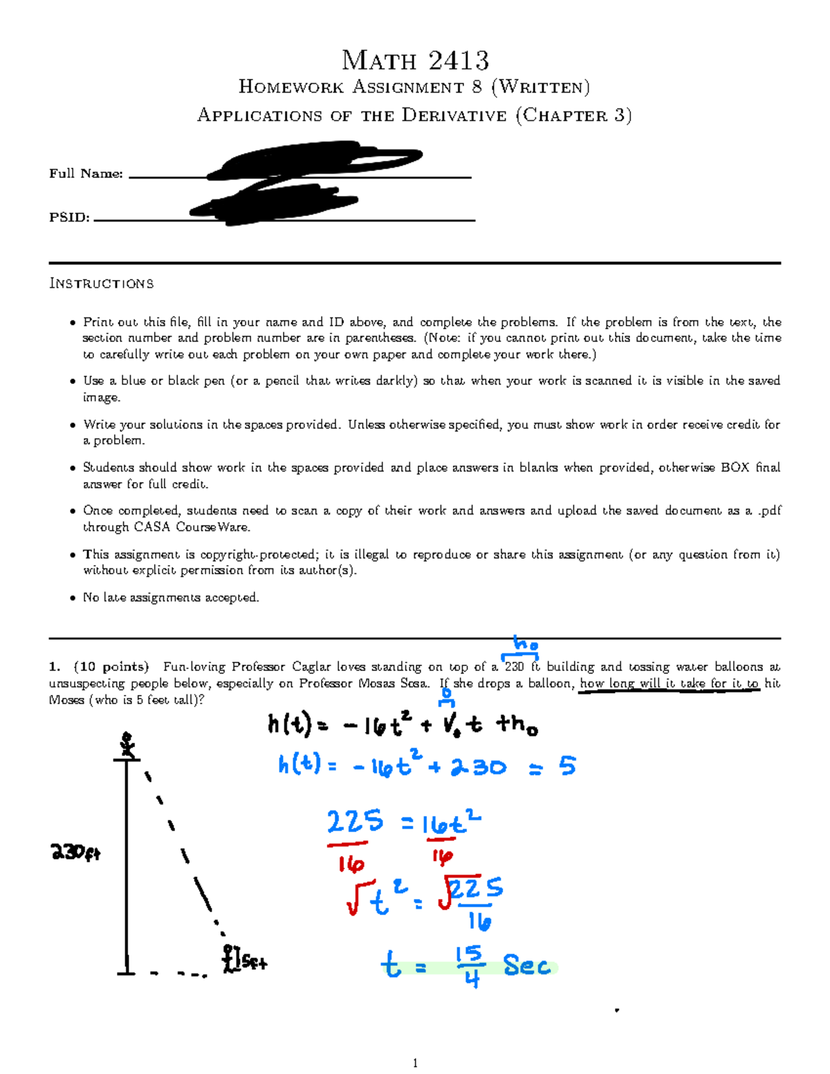 Homework 8 Classwork Assignment Good For Exams Math 2413 Homework