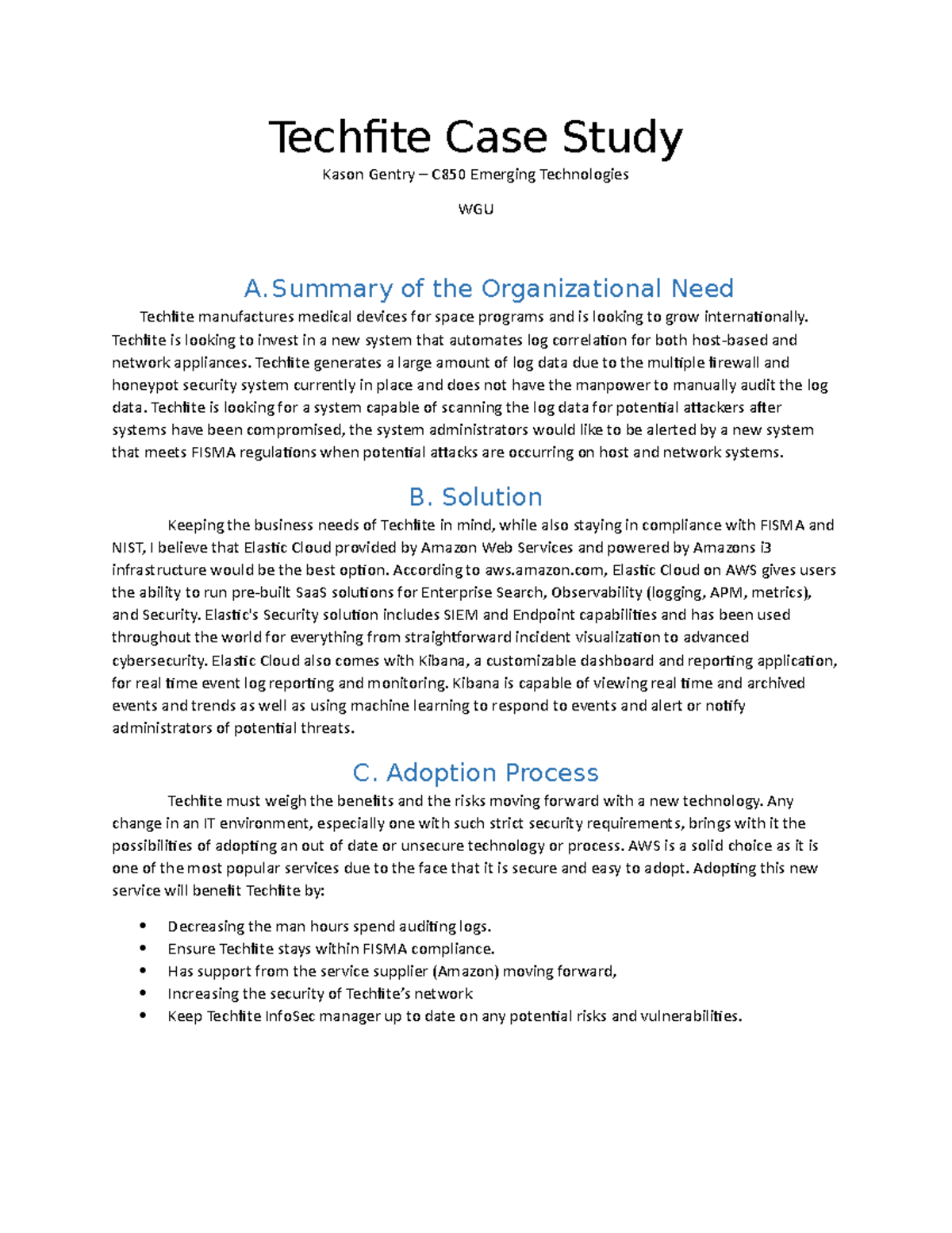 emerging technology case study