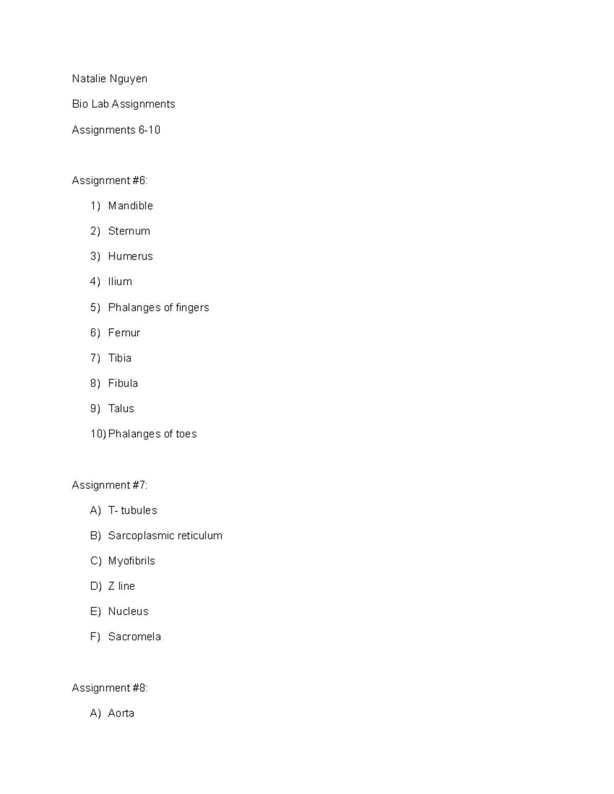 Biology Lab Assignment/ Notes - Natalie Nguyen Bio Lab Assignments ...