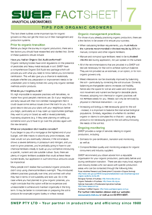 Swep fact sheet 5 - Interpreting Soil Tests - Nutrients Soil nutrients ...