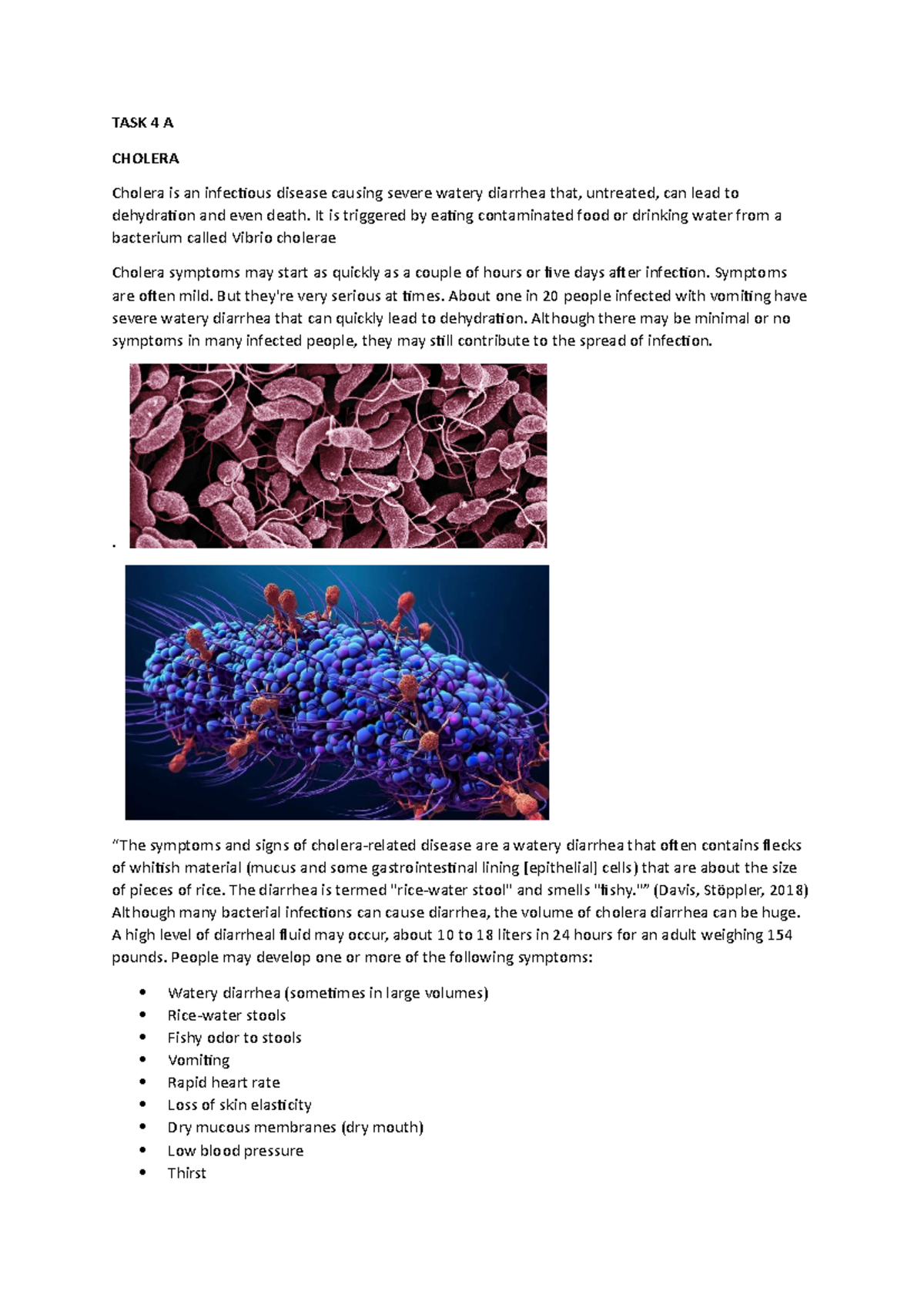 introduction of cholera essay