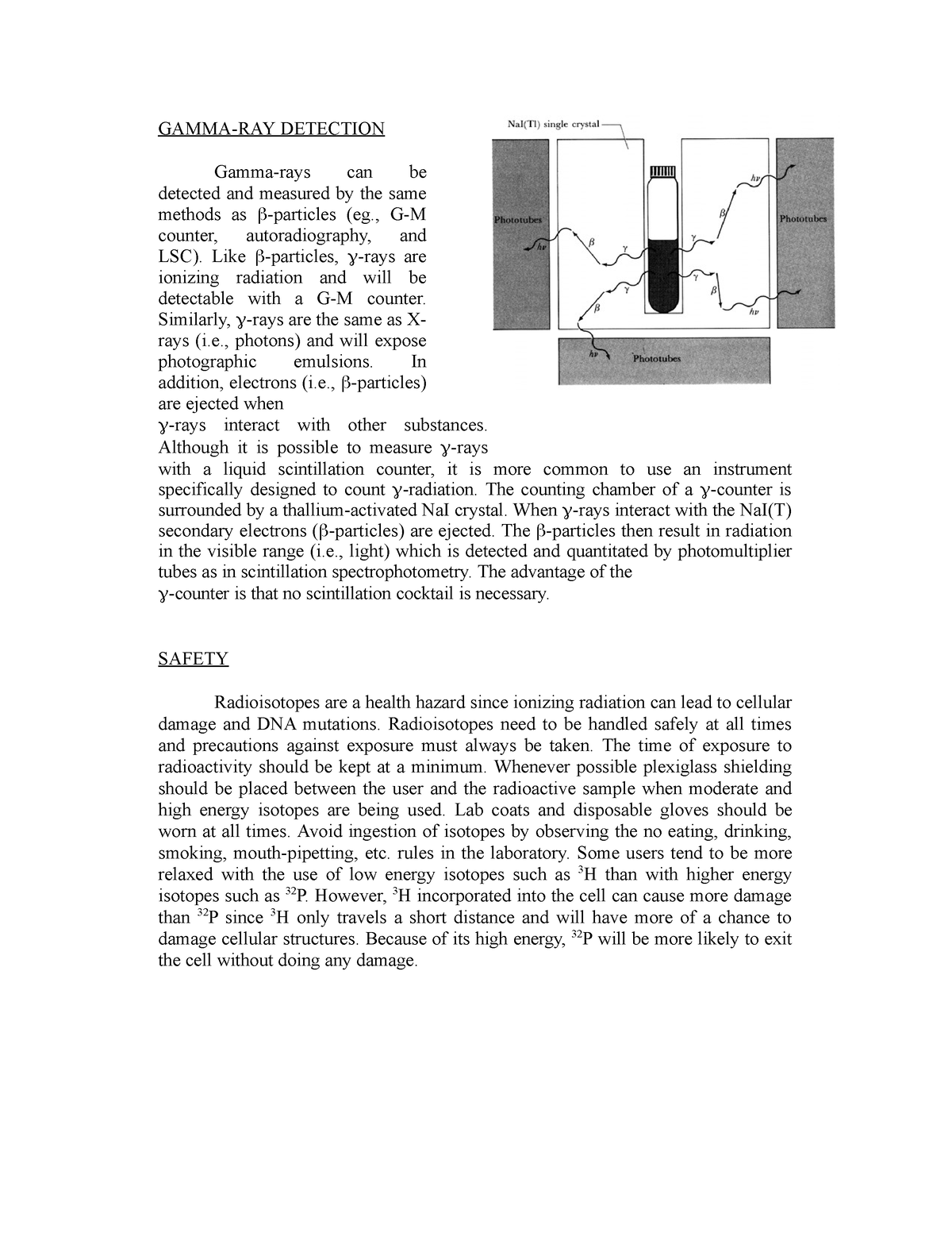 Gamma Ray Detection Gamma Ray Detection Gamma Rays Can Be Detected