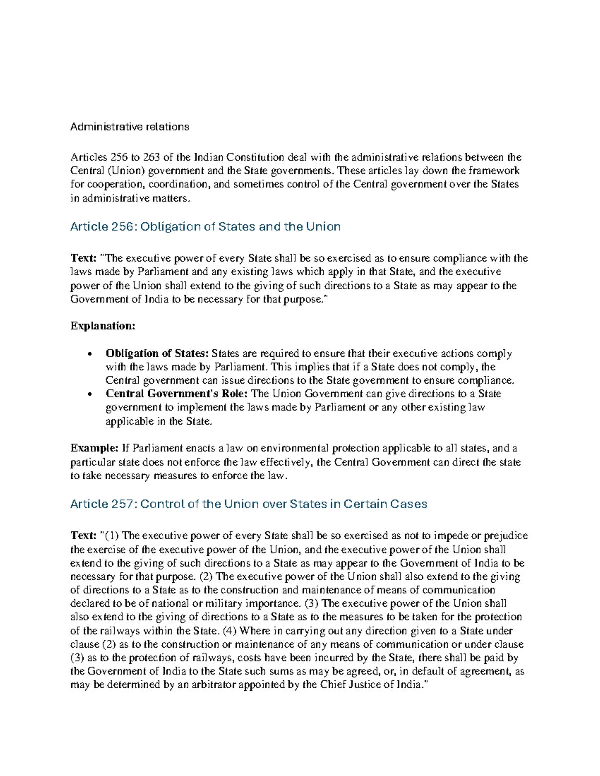 Constitution 2 kslu administrative relations - Administrative relations ...