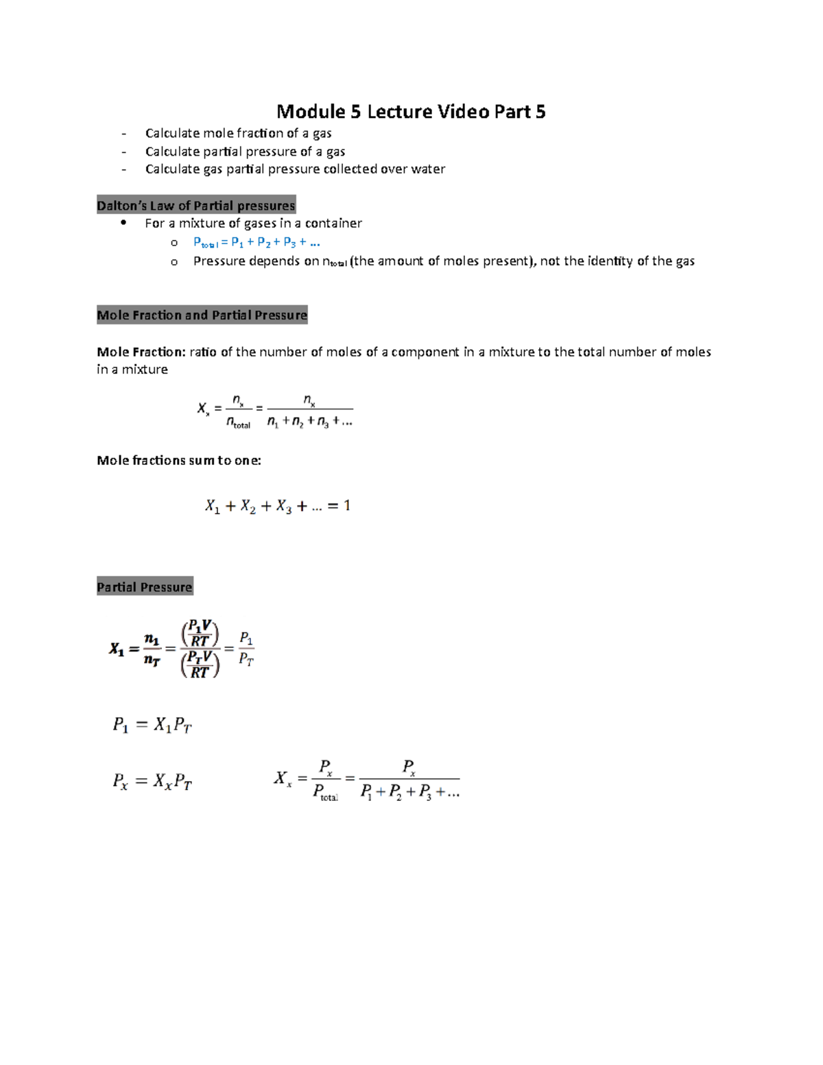 Module 5 Lecture Video Part 5 - Module 5 Lecture Video Part 5 Calculate ...