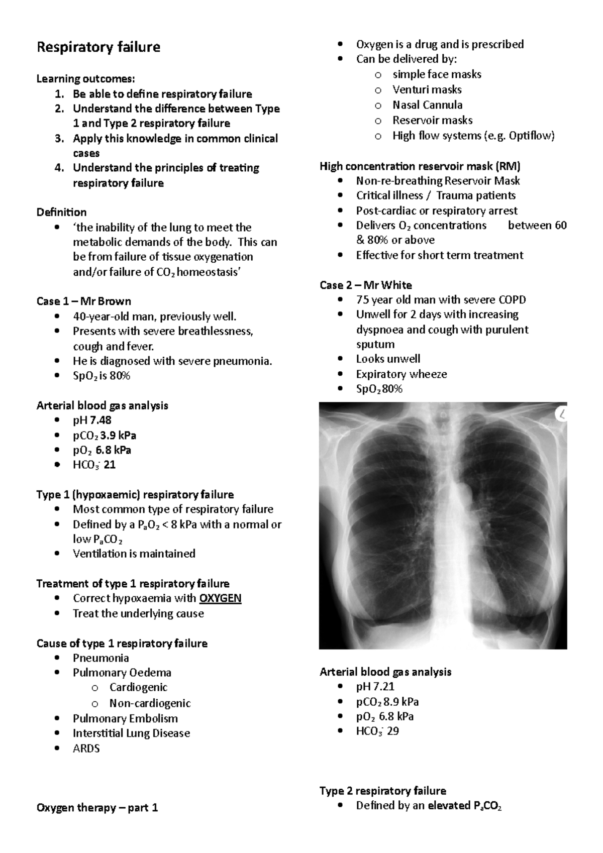 case study respiratory failure