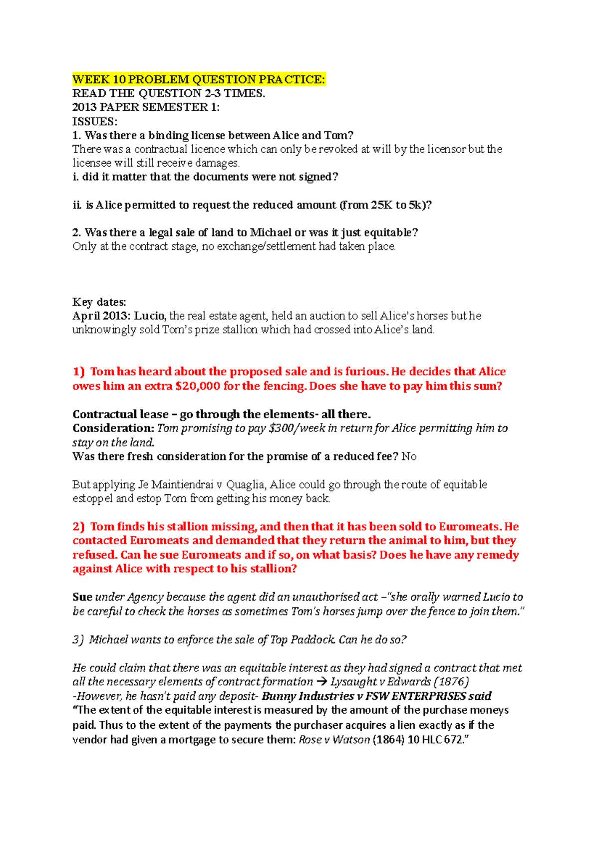 WEEK 10 Problem Question Practice - WEEK 10 PROBLEM QUESTION PRACTICE ...