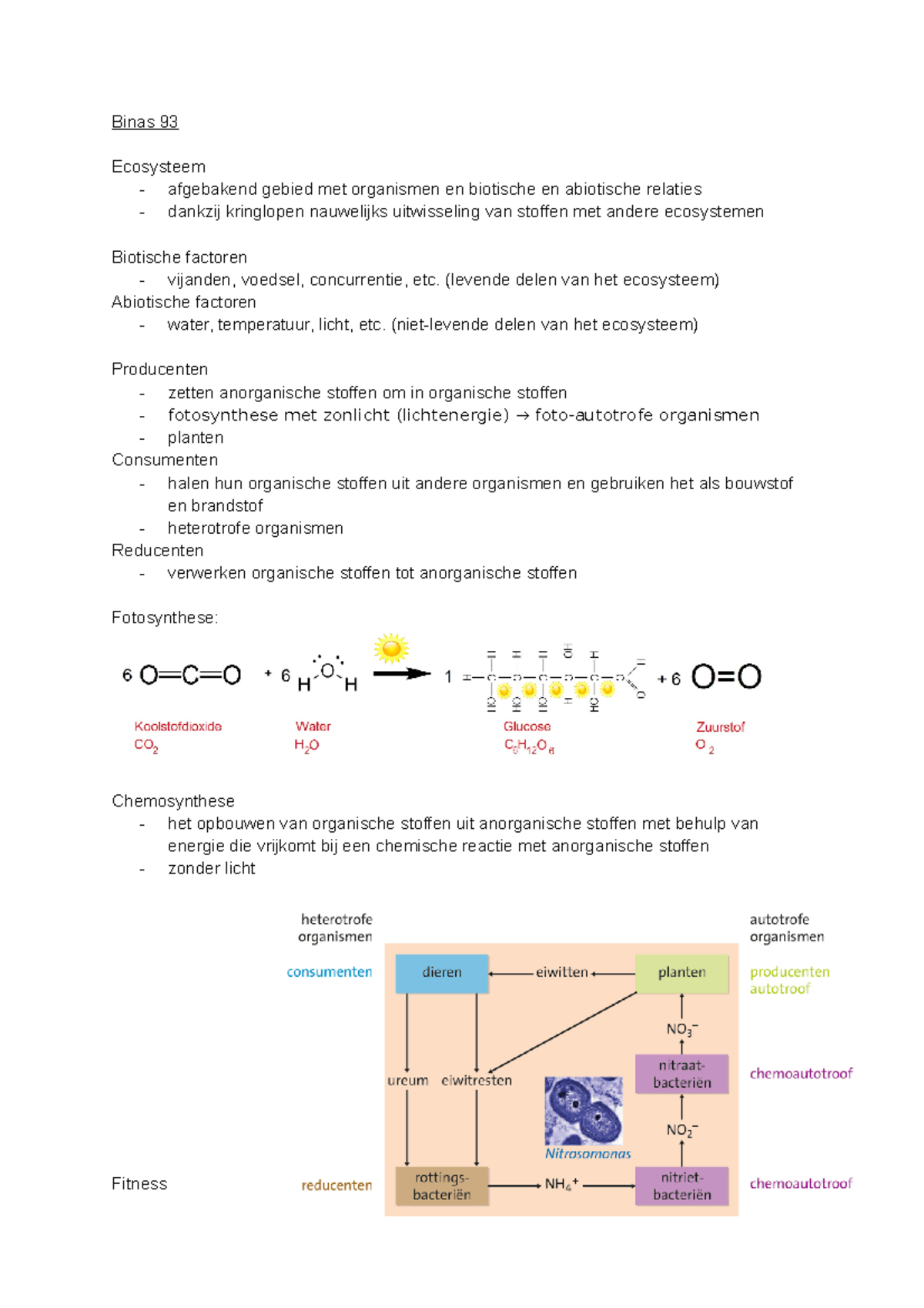 Biologie H15 Samenvatting - Binas 93 Ecosysteem - Afgebakend Gebied Met ...