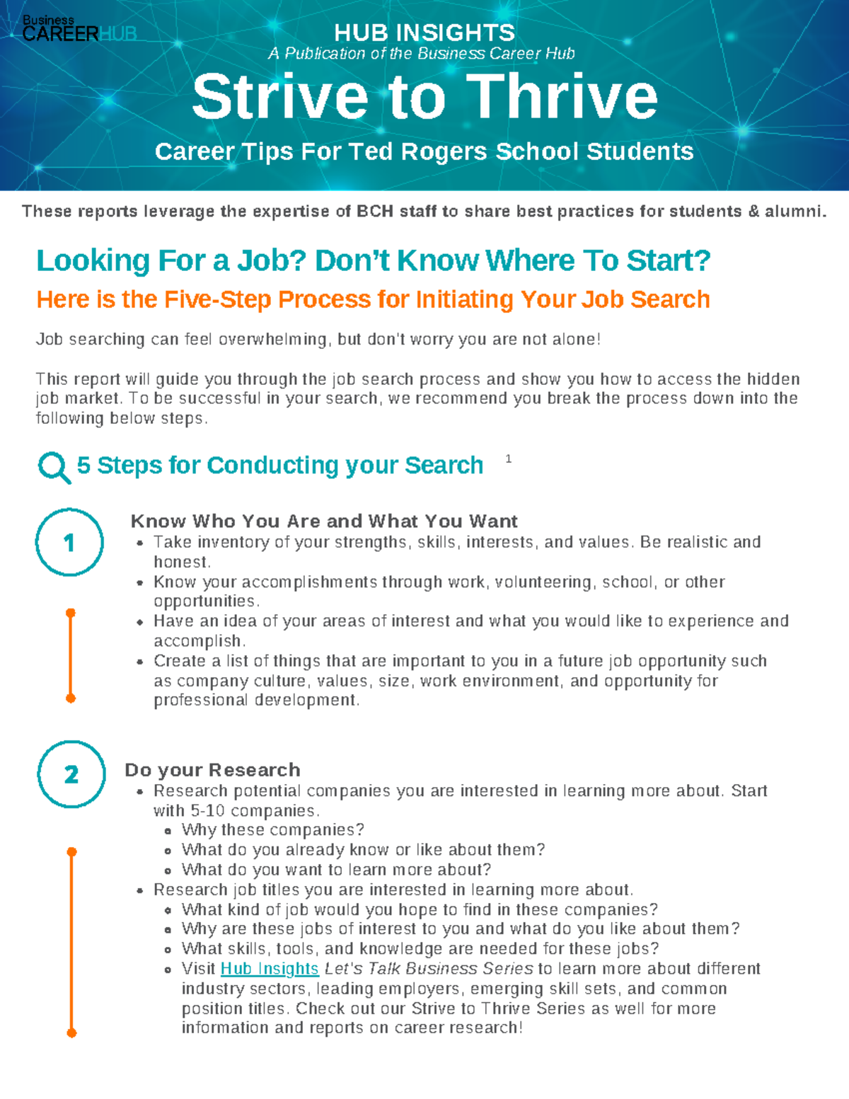 DEC 2022 Job Search Strategies - HUB INSIGHTS A Publication of the ...