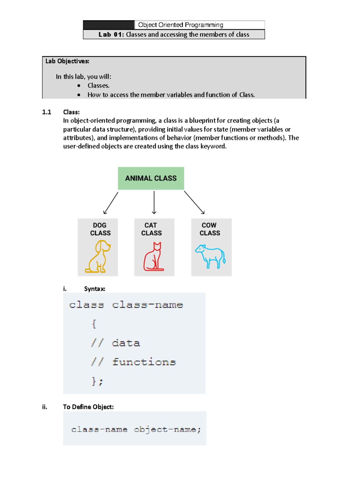 OPP Lab 2 - Oop Lab2 - Object Oriented Programming Lab 01: Classes And ...