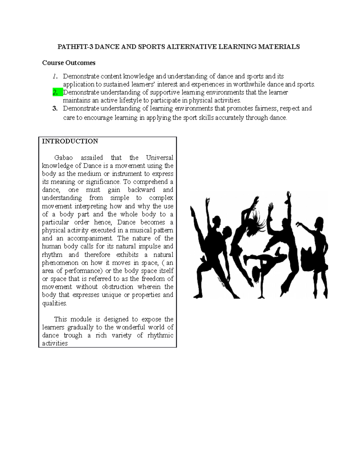 Inbound 7932140443147882395 PATHFIT3 DANCE AND SPORTS ALTERNATIVE LEARNING MATERIALS Course