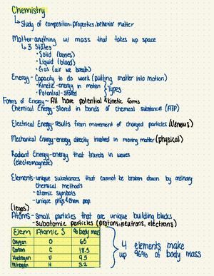 Biology Lecture Notes - Textbook- Human Anatomy Physiology - Chapter 1 