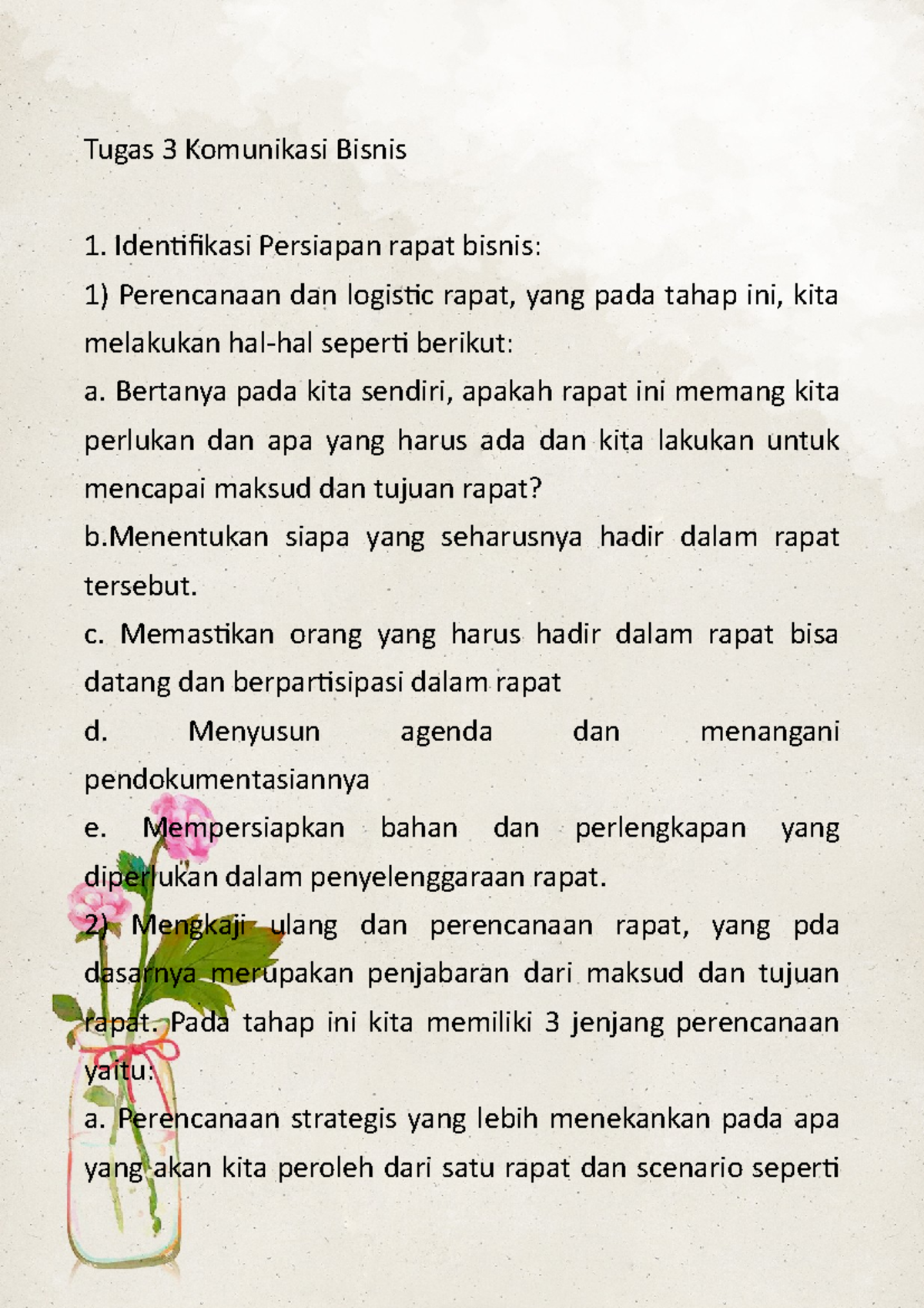 Tugas 3 Komunikasi Bisnis - Tugas 3 Komunikasi Bisnis Identifikasi ...