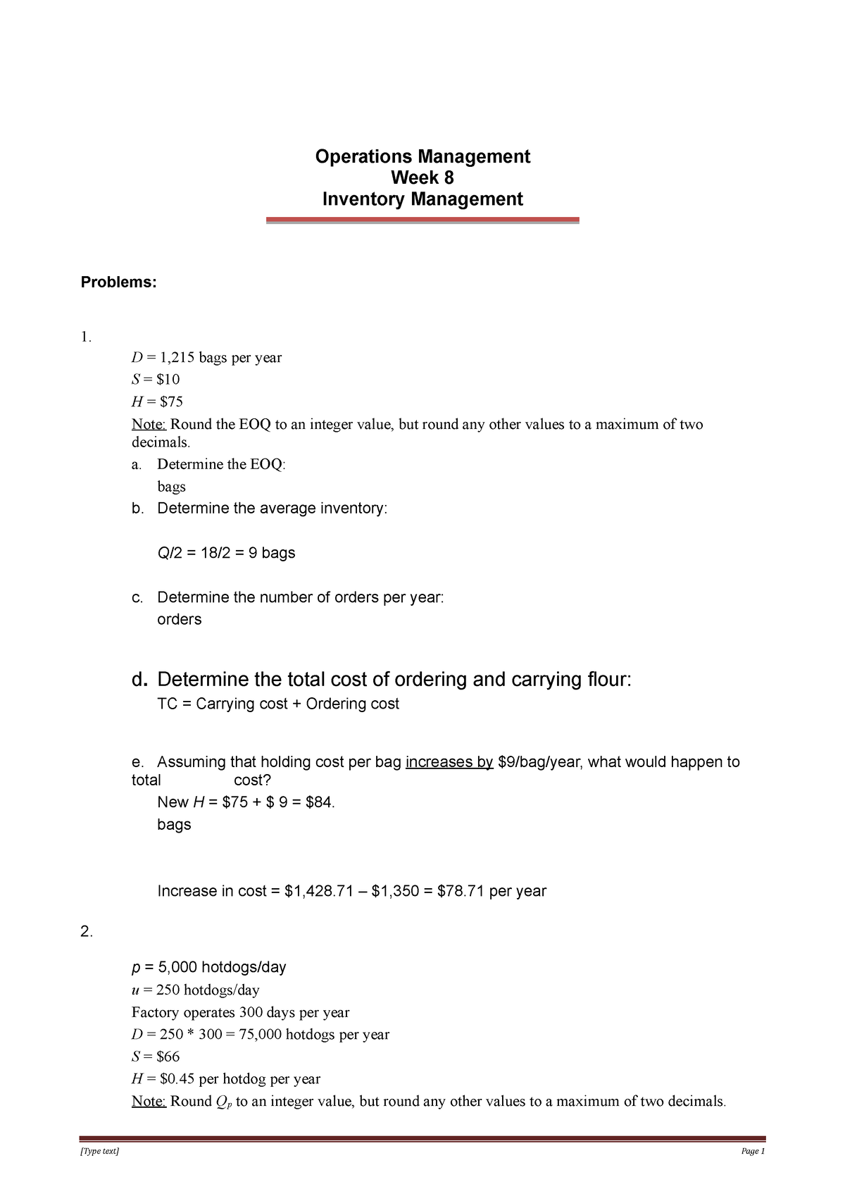 inventory management case study with solution pdf