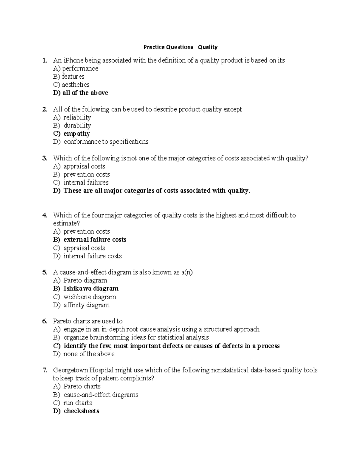 Practice Questions Quality-1 - Practice Questions_ Quality An iPhone ...