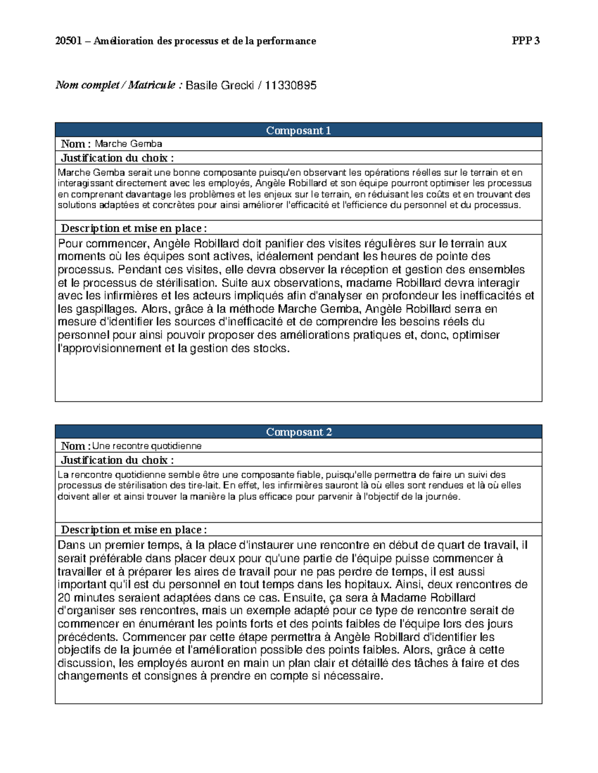 PPP3 - PPP3 corrigé - 20501 – Amélioration des processus et de la ...