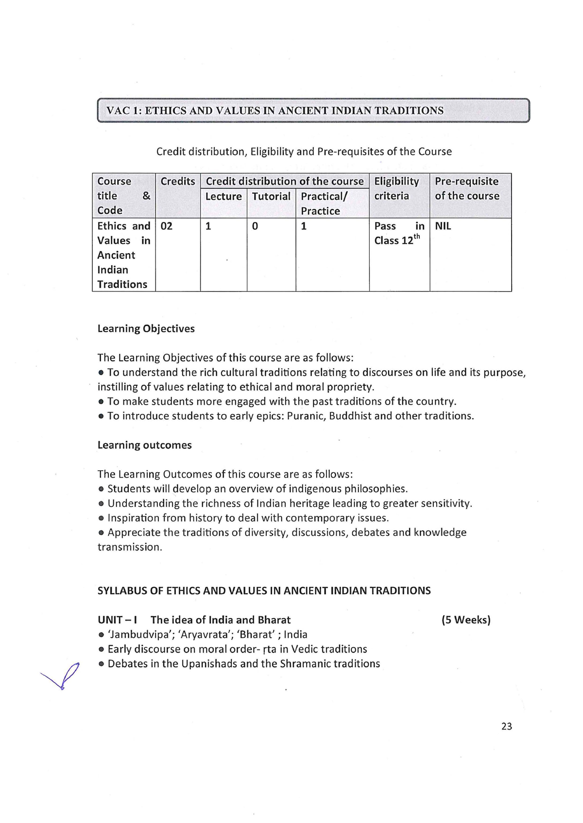 40182 - Syllabus ethics and values du - VAC 1: ETHICS AND VALUES IN ...