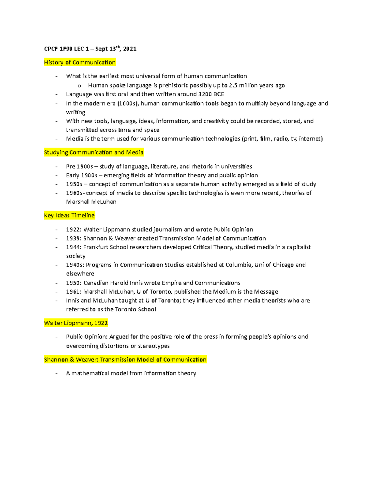 Cpcf Lec Notes Cpcf Media Studies Cpcf 1f90 Lec 1 Sept 13th 2021