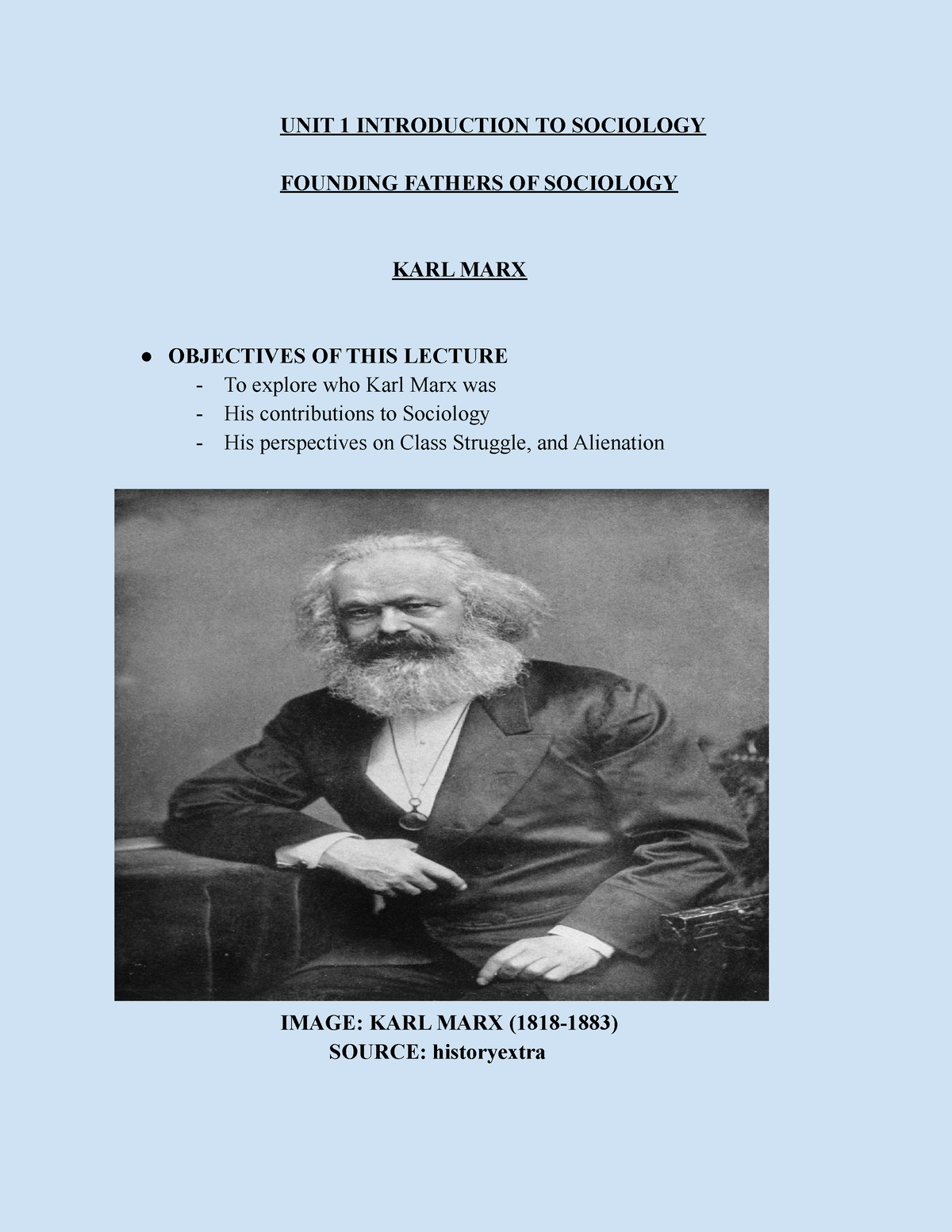 karl marx sociology essay