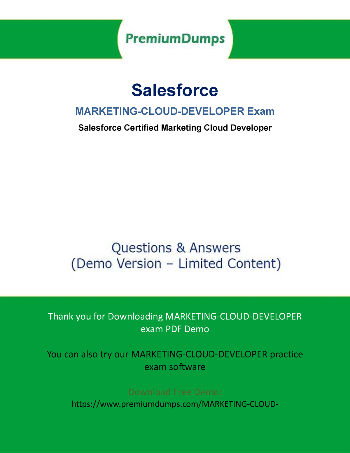 Marketing-Cloud-Developer Practice Exam