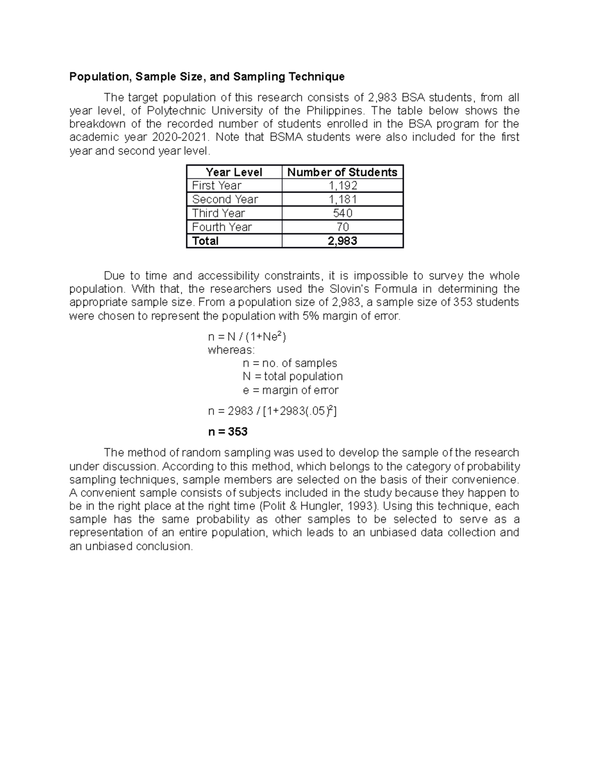 sampling techniques research paper