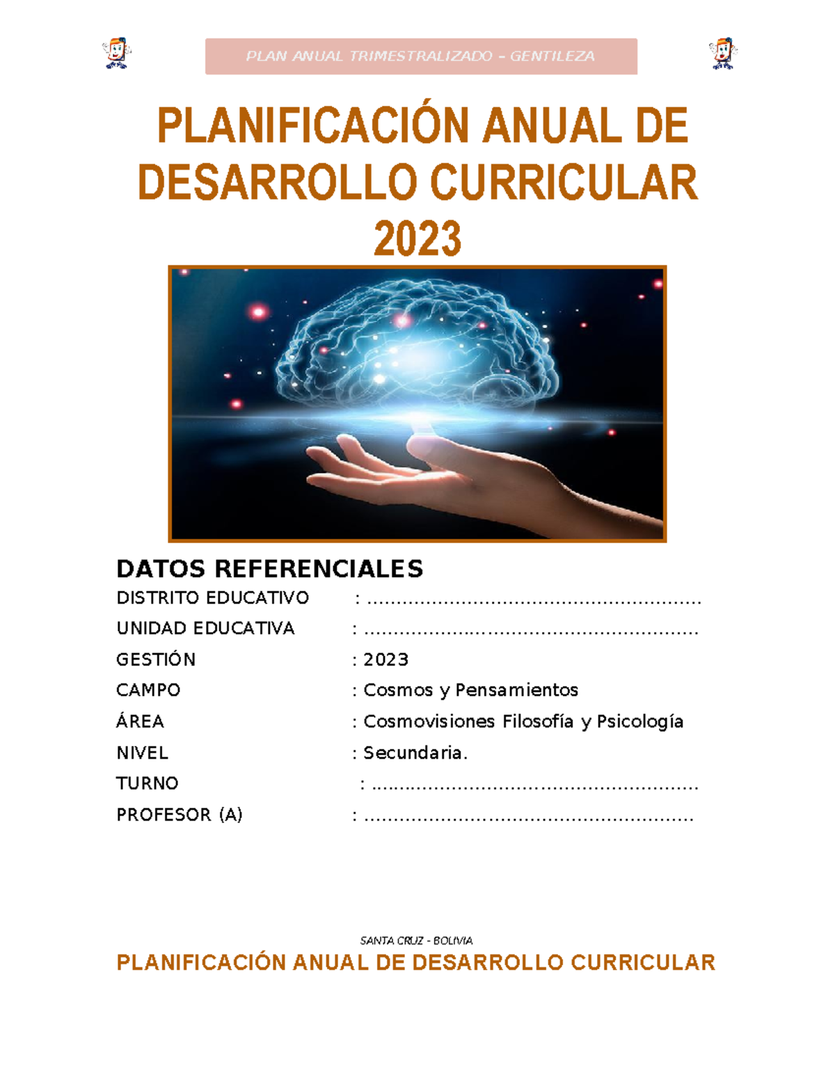 PLAN Anual Psico-FILO 2023 - EDITORIAL ACTI 2023 PLANIFICACIÓN ANUAL DE ...
