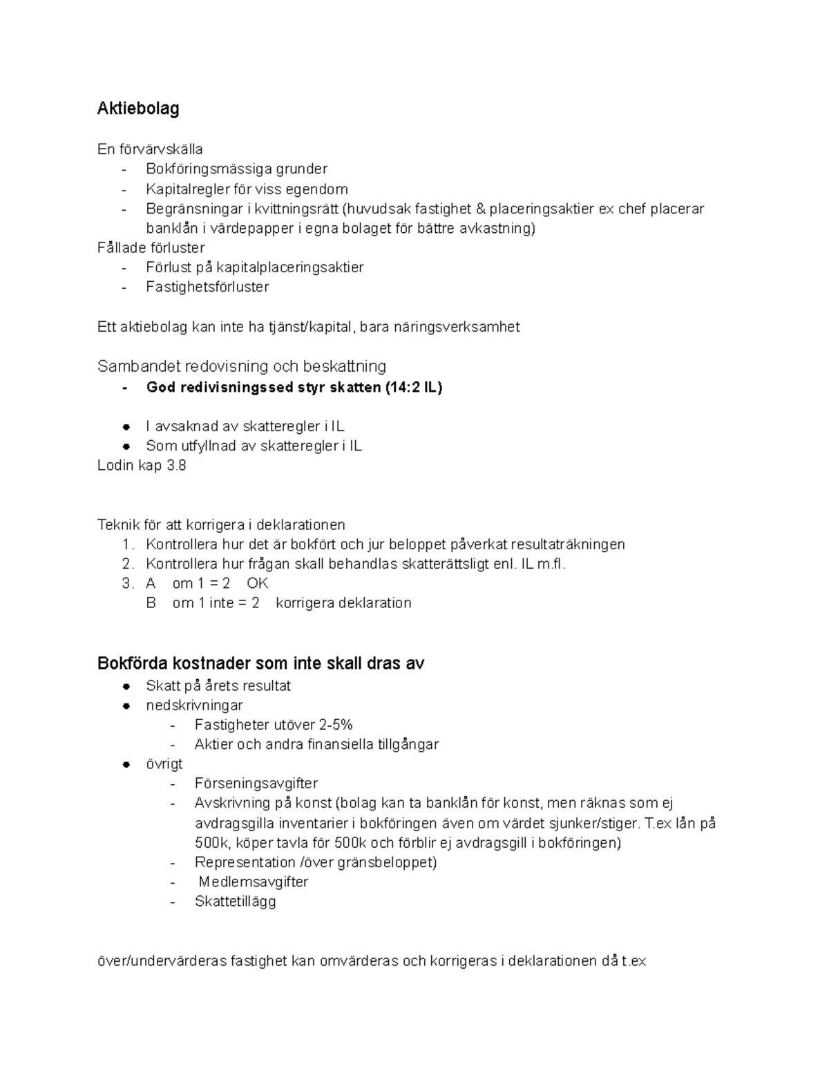 aktiebolag och koncerner - Aktiebolag En förvärvskälla ...