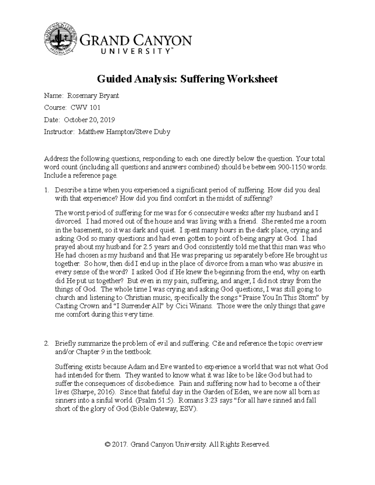 CWV-101-RS-T6Guided Analysis Suffering Worksheet - Guided Analysis ...