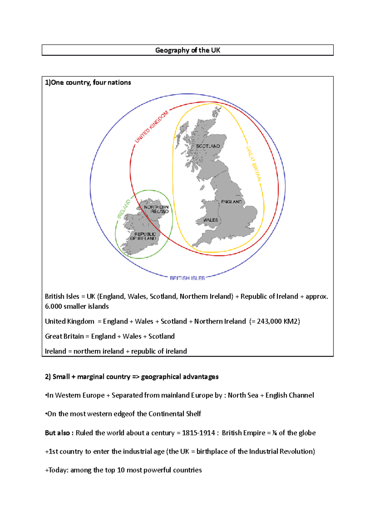 geography of the uk essay