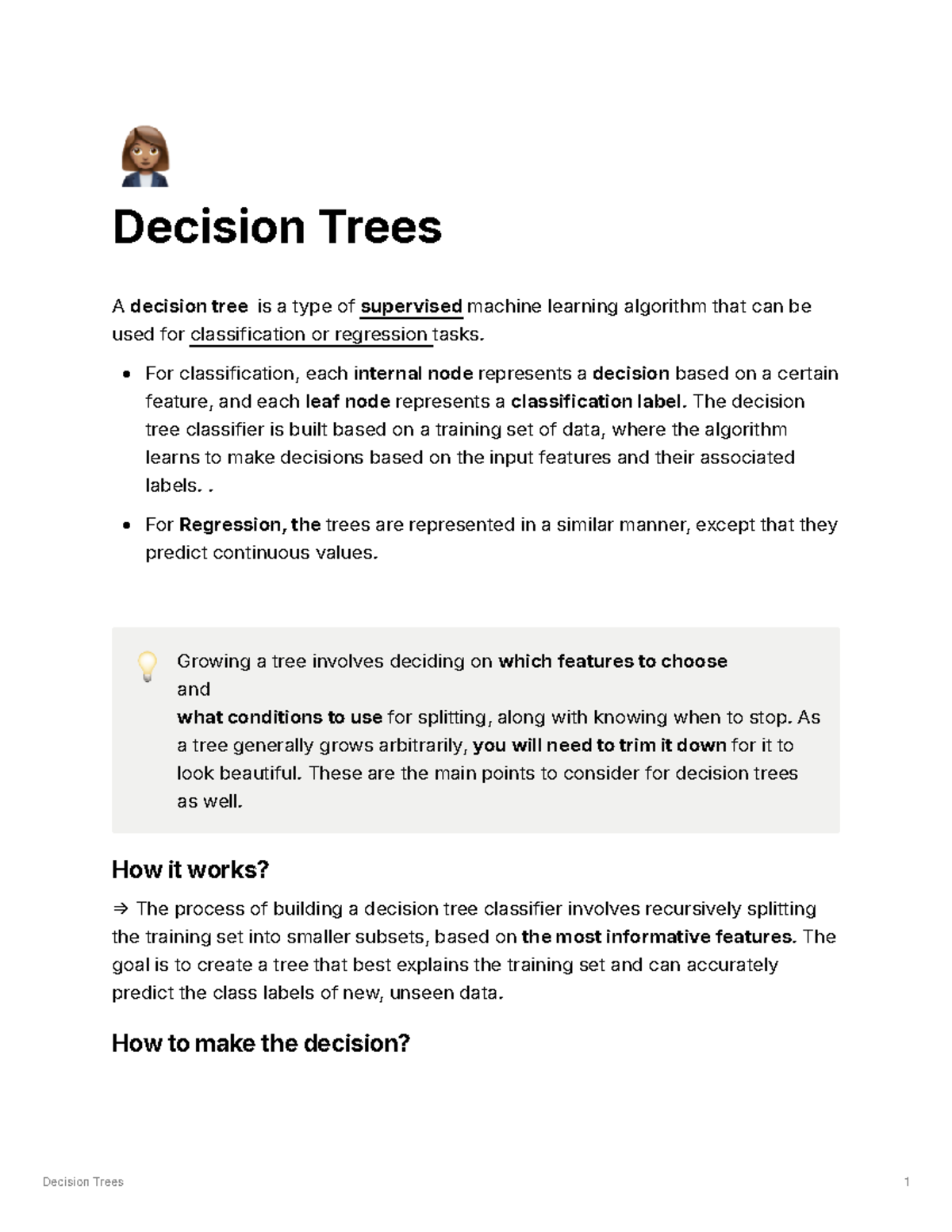 Decision Trees - Summary data mining - Decision Trees A decision tree ...