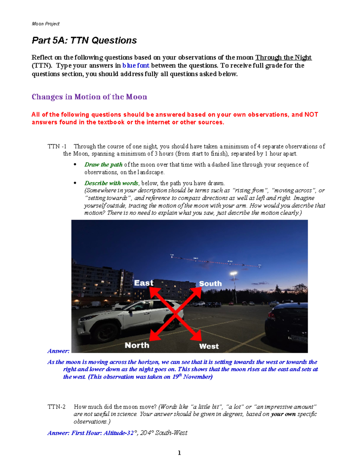 3a Moon Project Questions degree - Part 5A: TTN Questions Reflect on ...