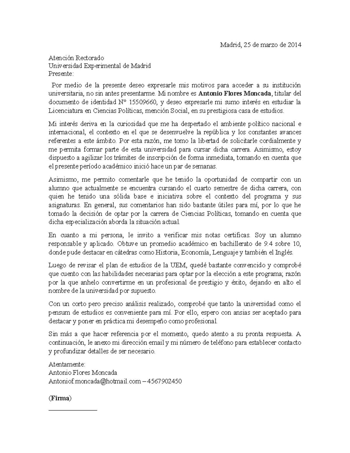 Carta De Motivos Para Estudiar Un Diplomado Image To U