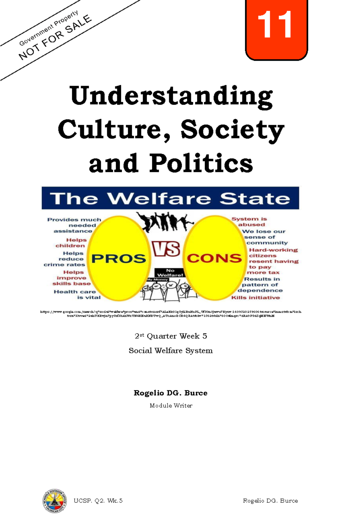 Ucspq 4 WEEK 5 Social Welfare System Understanding Culture, Society