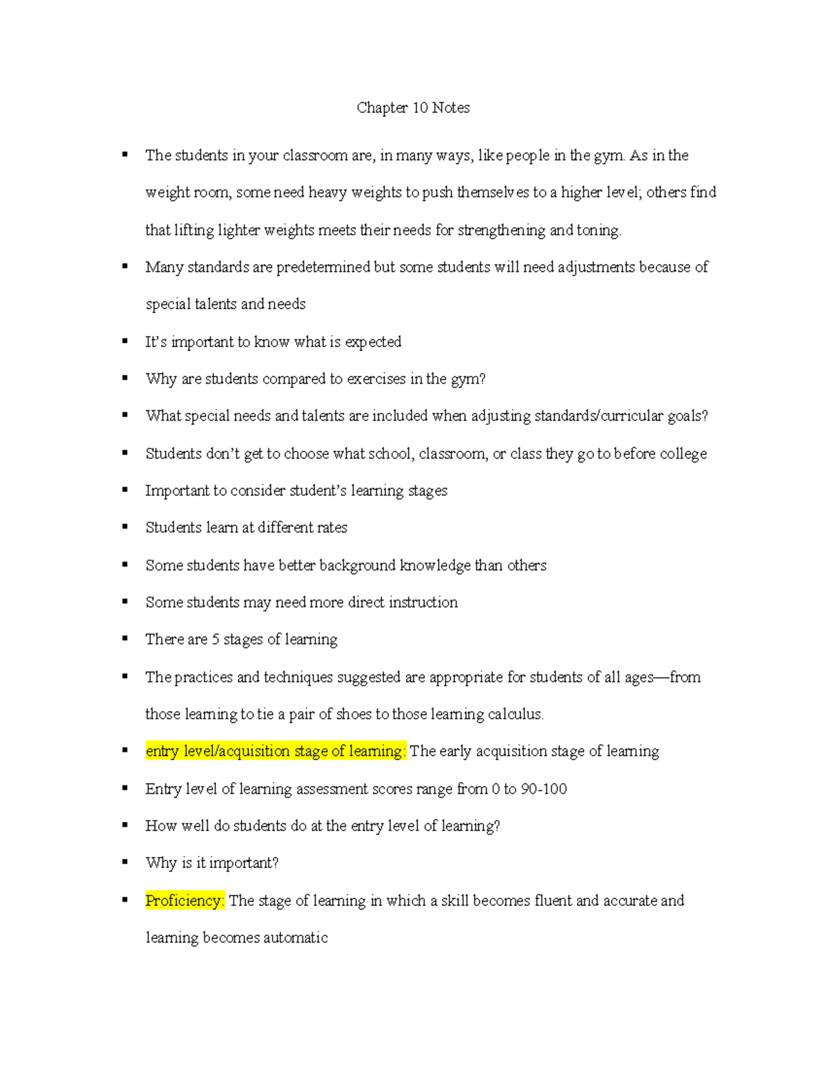 Chapter 10 Notes - Chapter 10 Notes The Students In Your Classroom Are ...