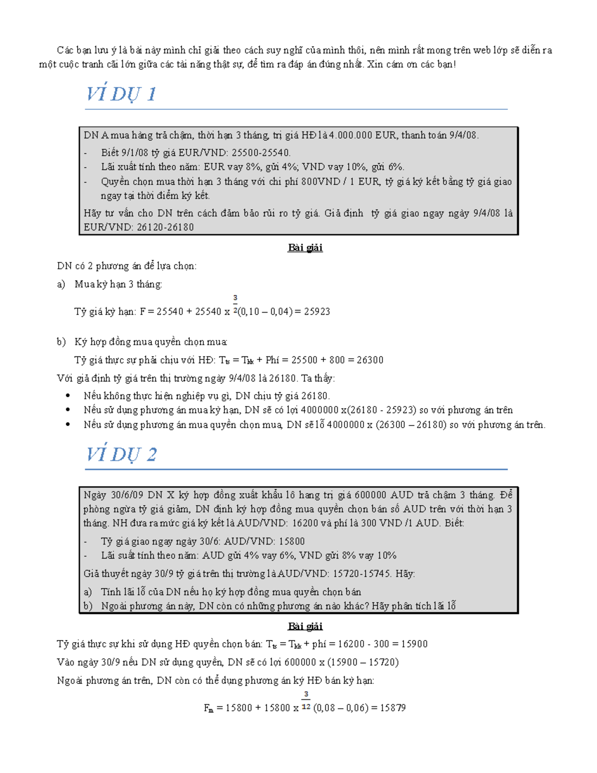 CÁC DẠNG BÀI TẬP MÔN THANH TOÁN QUỐC TẾ - International Business - Trường Đại học Kinh tế - Luật - StuDocu