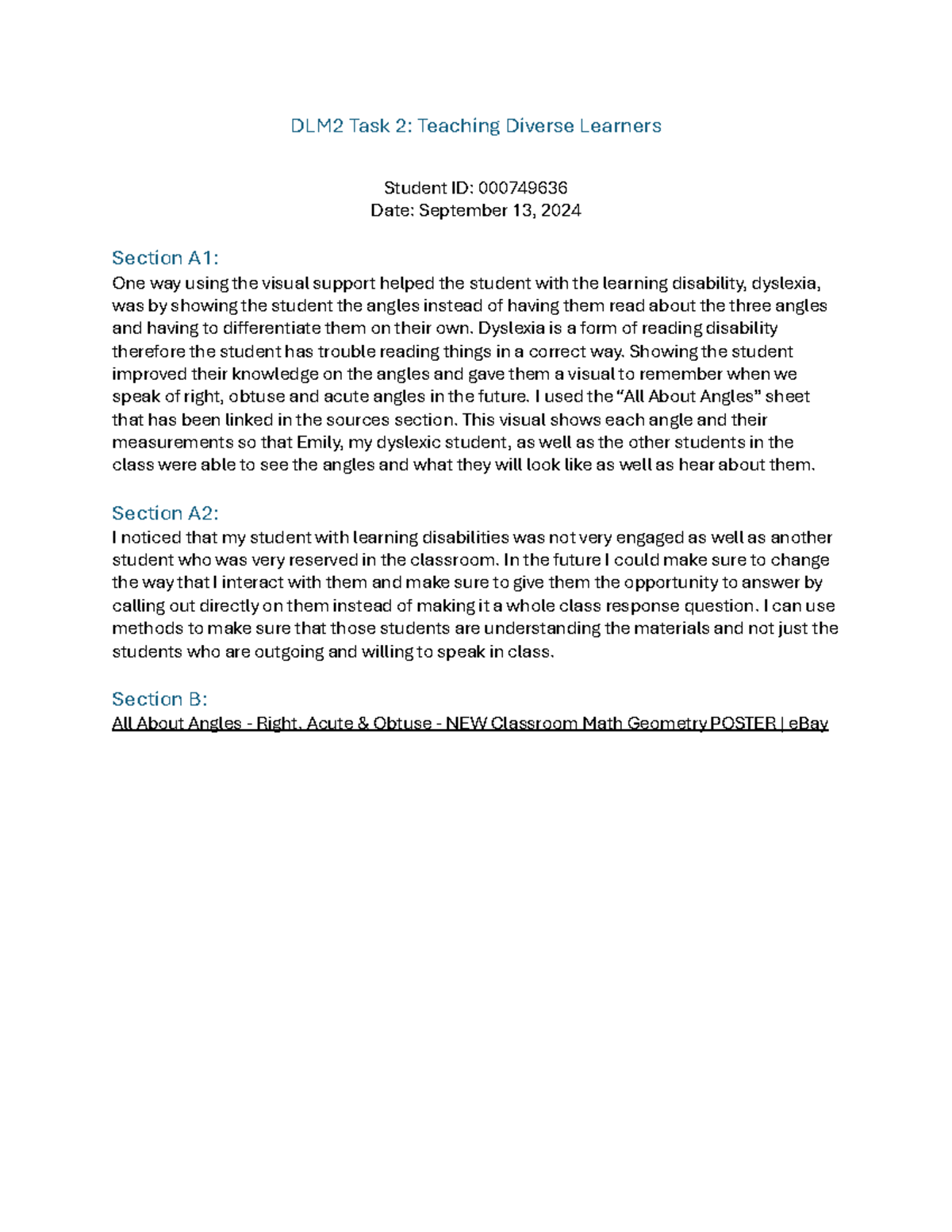 DLM2 Task 2 studoco - coursework - DLM2 Task 2 : Teaching Diverse ...