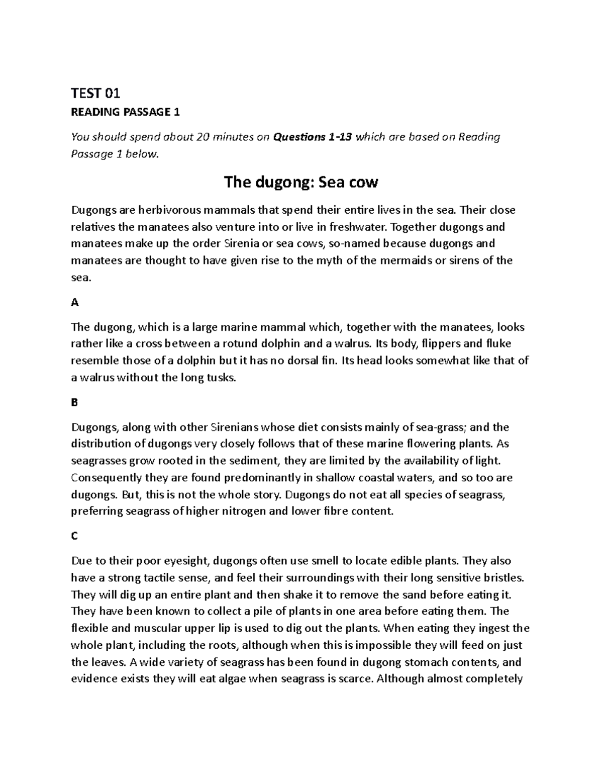 Reading Practice Test 1 Test 01 Reading Passage 1 You Should Spend Reading Practice Test 1 Test 01 Reading Passage 1 You Should Spend