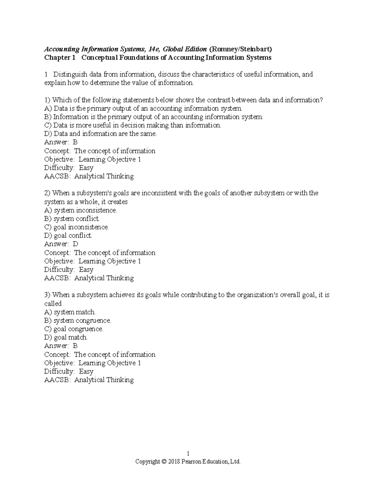 Chapter 1 - accounting information systems - Accounting Information ...