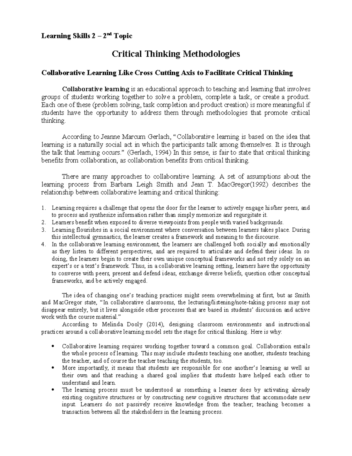 Learning Skills 2 2nd Meeting Finals - Learning Skills 2 – 2nd Topic ...