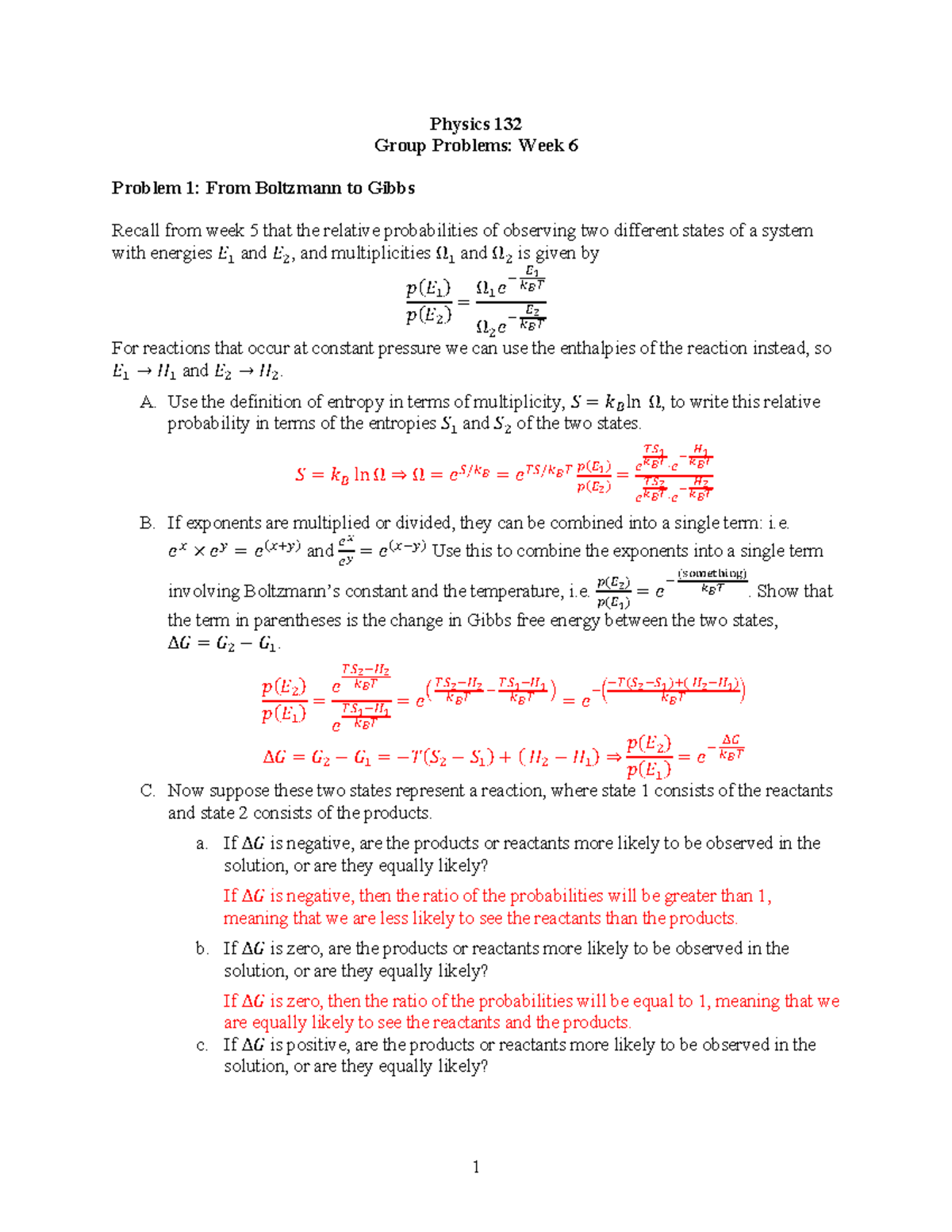 GP Week 6 Solution - group problem notes - Physics 132 Group Problems ...