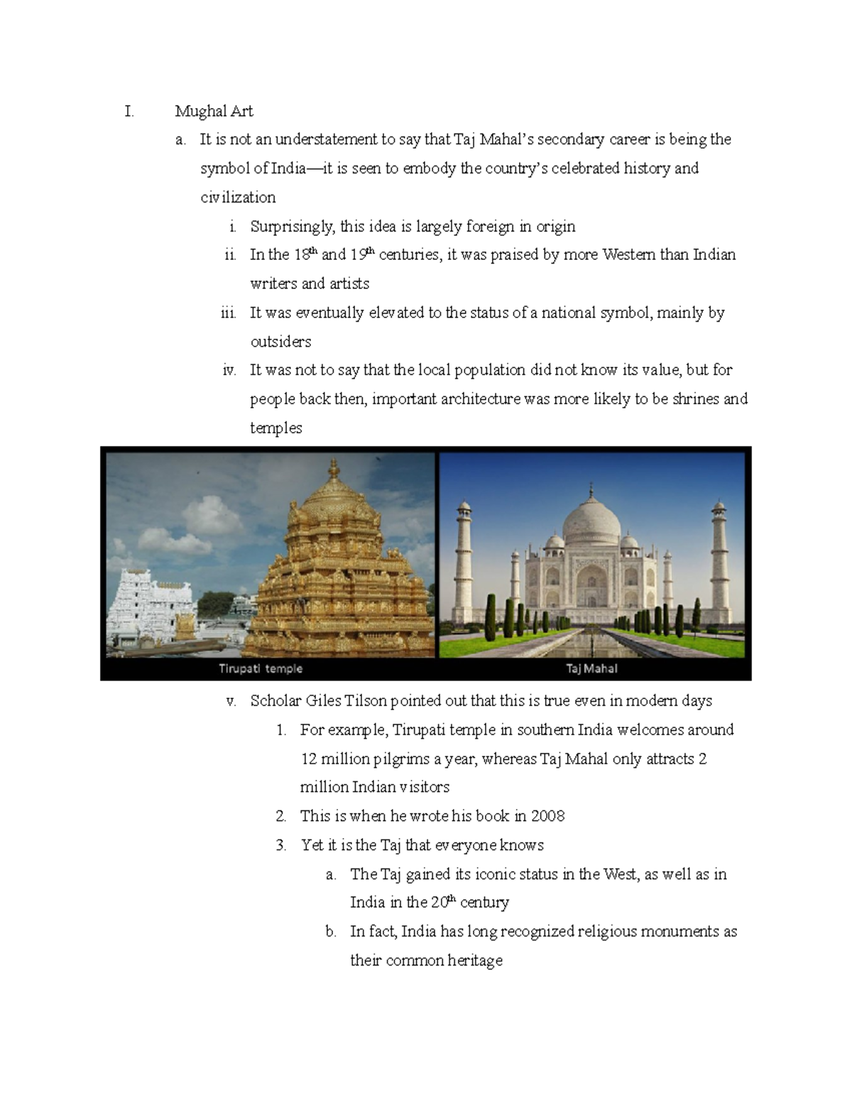 Module 8 Notes - I. Mughal Art a. It is not an understatement to say ...