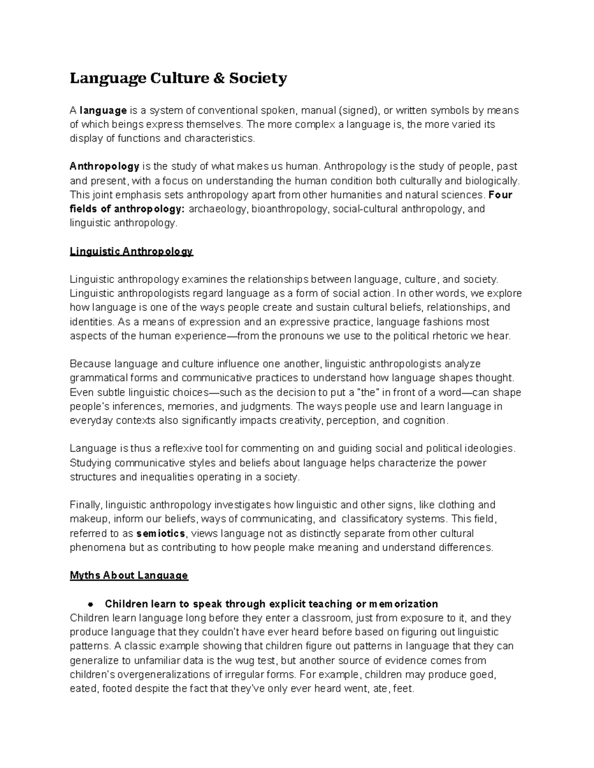 LCAS Mid-term Reviewer - Language Culture & Society A language is a ...