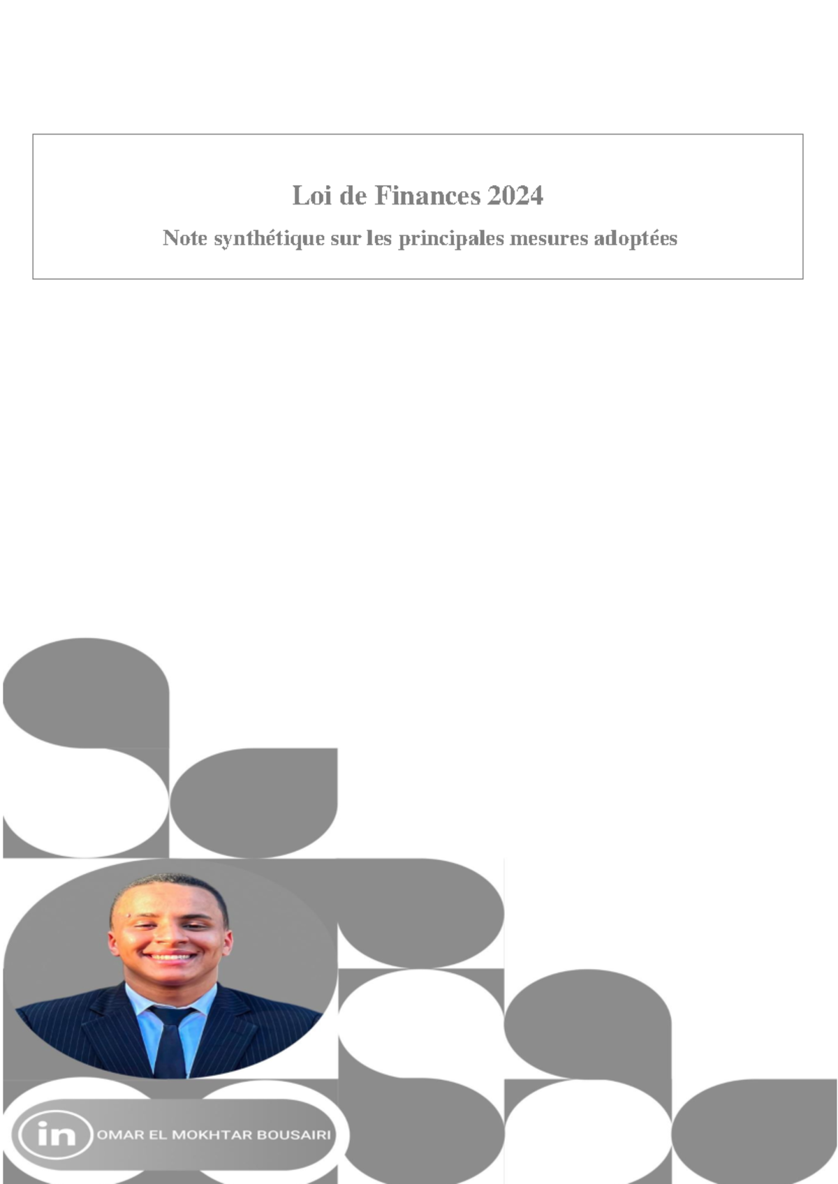 LF 2024 - Loi de Finances 2024 Note synthétique sur les principales ...