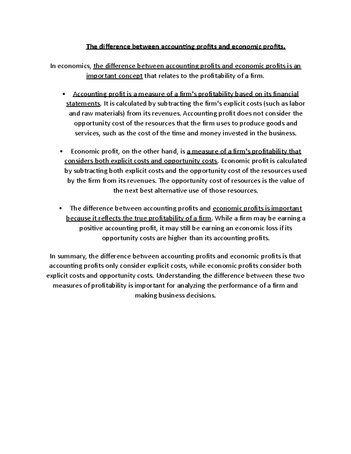 Document 88 (15) - The difference between accounting profits and ...